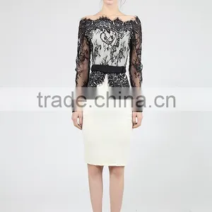 Long Sleeve Lace With Long Sleeves Dress and a Large Pencil Skirt PS06 thumbnail-1