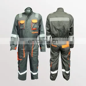 EN340 100% Cotton OEM Customized Fire Retardant Multi-pocket Reflective Coverall thumbnail-5