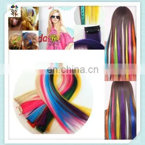 Cheap Pink Girls Hairpiece Synthetic Clip In Hair Extensions HPC-0153 thumbnail-5