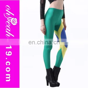 No Moq Supply in Stock Brazil Flag Wholesale Galaxy Leggings thumbnail-1