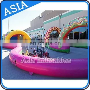 Giant Race Tack for Karting Car Sports Games Inflatable Zorb Ball Racing Go Karts for Sale thumbnail-1