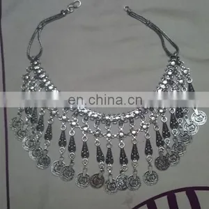2015 New Vintage Choker Silver & Gold Round Coin Necklace thumbnail-1