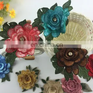 2017hot Sale Wholesale 3D Embroidery Flower Applique/patch for Decorate thumbnail-5