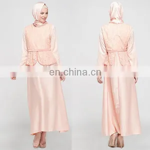 2016 Latest Design Women Jubah Fashion Maxi Length Peplum Waist Jubah thumbnail-3