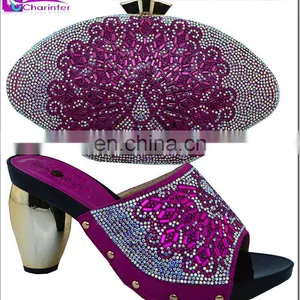 Africa Women Shoes High Heel Shoes Matching With Bag BCH-11 thumbnail-1