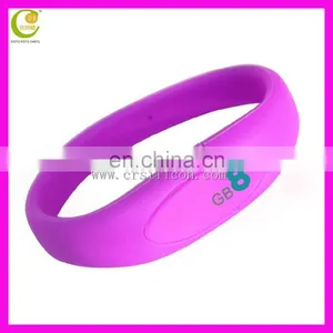 2017 Custom Design Silicone 32GB Silicone Wristband / Bracelet / Rubber Band USB Flash Drive for Promotional Gift thumbnail-1