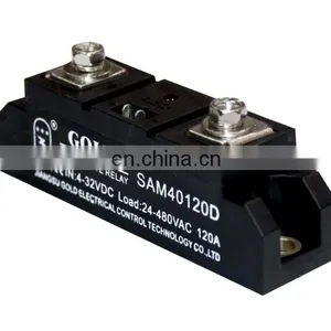 GOLD Solid State Relay SAM40120D 120A Industrial Grade Single Phase DC Controlled AC SSR thumbnail-1
