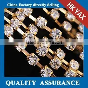 Y1224 China Manufacture Rhinestone Glass Crystal Cup Chain Wholesale thumbnail-1