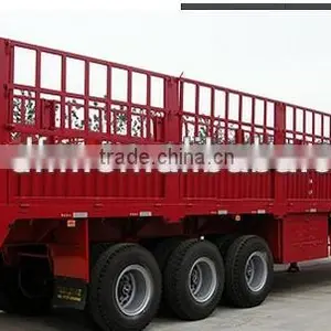 3 Axles Dongfeng Fence Trailer/stake Semitrailer/cargo Truck Trailer From China for Sale thumbnail-1