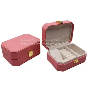 Creative PU Jewelry Box Pearl Treasure Box Portable Travel Earrings Bag Double-layer Storage Box thumbnail-3