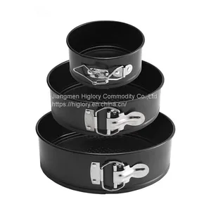 Non Stick Round Bakeware Removable Springform  Cake Pan Set Oven Safe Baking Cake Moulds thumbnail-1