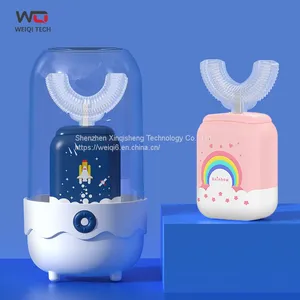 Cheap Replace Brush Electric Toothbrush Remover Slim Sonic Rainbow u Type Cartoon Child Electric Toothbrush Kids thumbnail-1