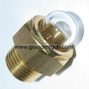 Brass Oil Level Glass Sights for Air Compressors NPT Pipe Thread 1 Inch 1/2 Inch thumbnail-4