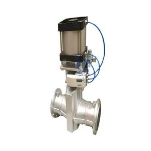 Factory Supply New Design Pneumatic Pinch Valve Durable Flange Aluminum Alloy Pinch Valve Customized thumbnail-2