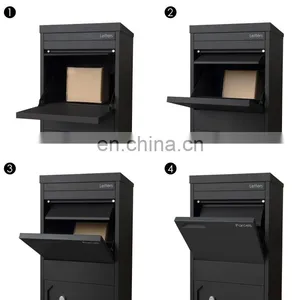 Metal Wood Grain Custom Colour Standing Parcel Drop Box thumbnail-4