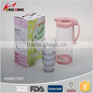 Eco-friendly 2L Plastic Milk Pitcher With Lid & 300ml Cups thumbnail-1