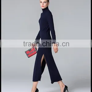 Sexy Split Package Hip Party Knit Sweater Dress for Women thumbnail-5