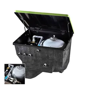 Pikes Underground Fiberglass Sand Filter Pump In-Ground Water Filter System Villa Hotels Swimming Pools Durable Plastic Material thumbnail-3