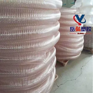 High Temperature Vacuum Hose HoseIndustrial Ventilation Telescopic pu Steel Wire Soft Air Duct Polyurethane Ventilation Pipe thumbnail-1
