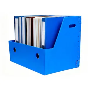 PP Stationery Box, PP Corrugated Document Organizer Box – Foldable & Moisture-Proof File Storage Solution thumbnail-1