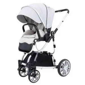 Wholesale Baby Stroller With Cup Holder Linen Material Baby Stroller With Cup Holder for Travel Cheap and Elegant thumbnail-5