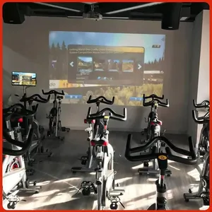Interactive Virtual Cycling Game Projection for Dynamic Exercise Bikes in Gyms, Shopping Mall Fitness Arenas and Sports Training Centers thumbnail-3