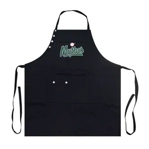Custom Apron Logo High Quality OEM Factory Promotional Waterproof Polyester Print Chef Cooking Kitchen Custom Apron for Women thumbnail-4