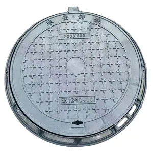 China Wholesale Round Cast Ductile Iron Manhole Cover for Sale thumbnail-1