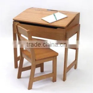 Child's Slanted Top Desk and Chair Kid's Study Desk and Chair thumbnail-1