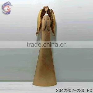 Rusty Crafts Sculpture of Metal Angel Statue Outdoor Decorations thumbnail-5
