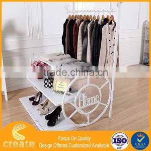 Clothing Display Stand for Your Boutique With Build in Shelf,metal Clothes Rack thumbnail-1
