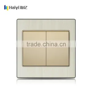 BS Standard Aluminum Metal Panel 2 Gang 13A Switch and Socket /electrical Switched Socket /wall Light Switch Quality Choice thumbnail-6