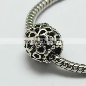 Round Metal Jewelry Accessories Handmade Zinc Alloy Pdora Bracelet Beads thumbnail-1