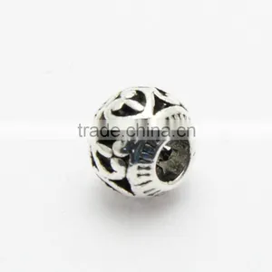 DIY Environmental Zinc Alloy Hot Selling Anti-silver Big Hole Metal Beads thumbnail-3