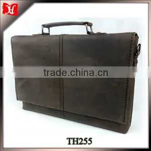Vintage Lawyer Laptop Messenger Bag Mens Leather Messenger Bag thumbnail-1