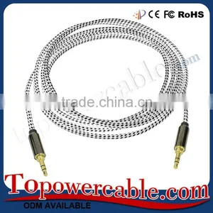 Custom Braided Nylon Design Premium 3.5Mm Stereo Audio Wire Cables thumbnail-2