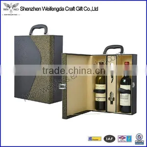 2015 Handmade High Quality Leather Wine Box,liquor Bottle Gift Box thumbnail-1