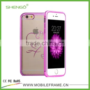 Shengo Luxury Diamond Metal Bumper With PC Case for IPhone 6 Plus thumbnail-4