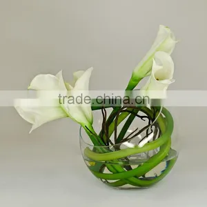 Clear Transparent Leadfree Crystal Round Glass Vase High Quality Home Decoration Customized Size thumbnail-1