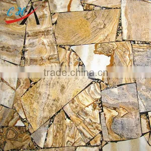 Yellow Tiger Eye Floor Mosaic Tiles Design thumbnail-1