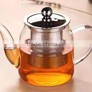 Office Personal Glass Tea Pots With Stainless Steel Infuser Hebei Factory Supplies thumbnail-1