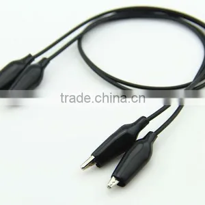 Black Color Small Alligator Clip Cable/Crocodile Clip Cable thumbnail-1