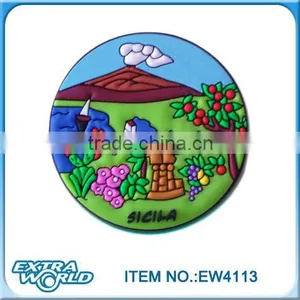 Cartoon 3d Sicila Pvc Fridge Magnet thumbnail-1