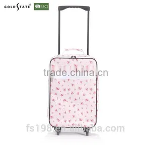 Customized Women Hign Quality Lightweight Fabric Luggage With Flower Pattern Printing thumbnail-1