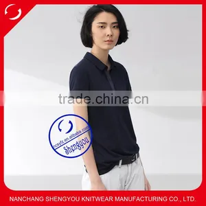 High Quality 100 Cotton Plain Women Polo t Shirt Manufactures China thumbnail-1