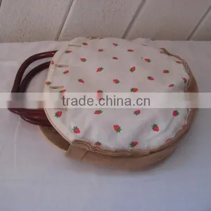 Bermuda Bag, Reversable Purse, Vintage Beige Fabric Handbag, Bags and Purses, Pocket Handbag thumbnail-5