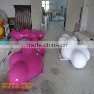 2.1M Fiberglass Modern Furniture FRP Stool Hotel Decoration Waiting Chairs RUYA Brand Factory Outlet thumbnail-4