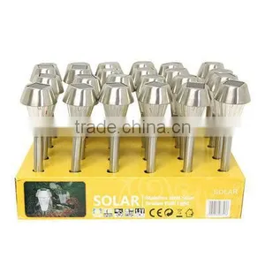Outdoor Garden Stainless Steel Landscape Lawn Mini Solar Lights Lamp thumbnail-1