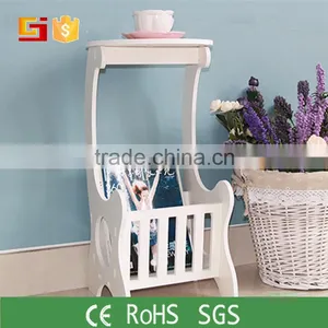 Livingroom Multifunctional WPC End Table Wooden Floor Standing End Table thumbnail-5