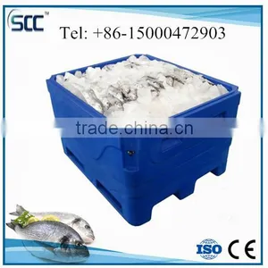 Isothermal Container for Storing Fish, Fish Storage Cooler Container For Cold (LLDPE+PU Insulation) thumbnail-1